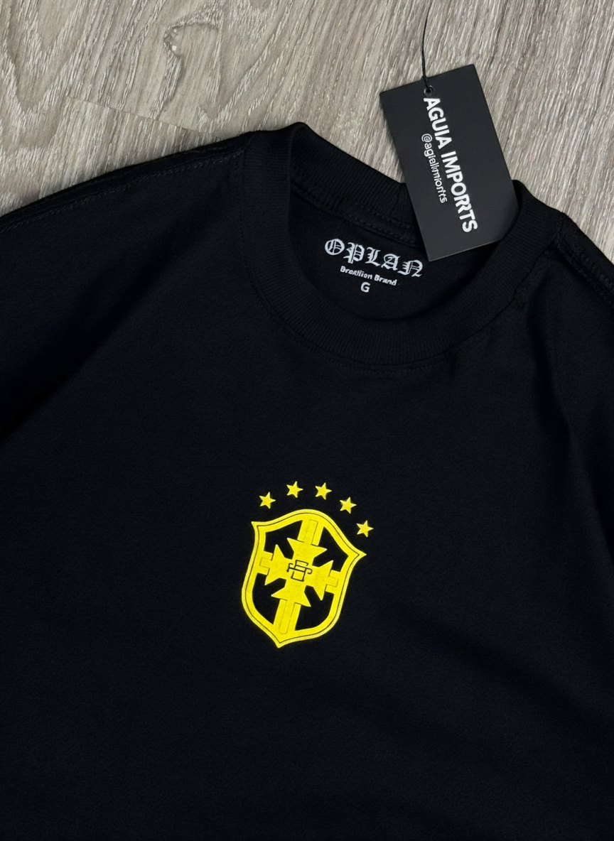 CAMISETA OVERSIZED OPLAN ICONS - PRETA