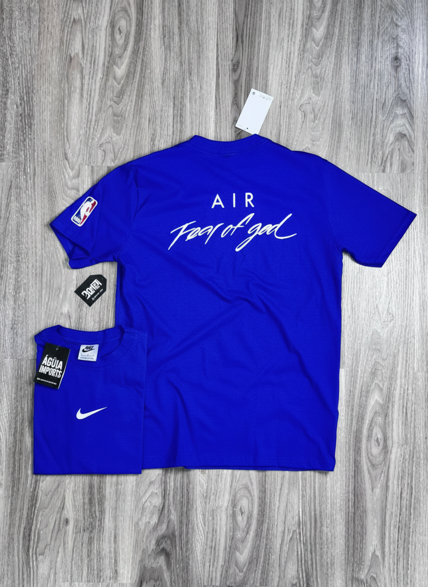 CAMISETA NK FEAR OF GOD - AZUL ROYAL