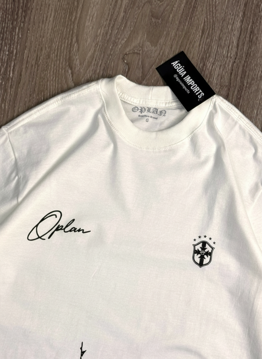 CAMISETA OVERSIZED OPLAN ESPERANÇA - OFFWHITE