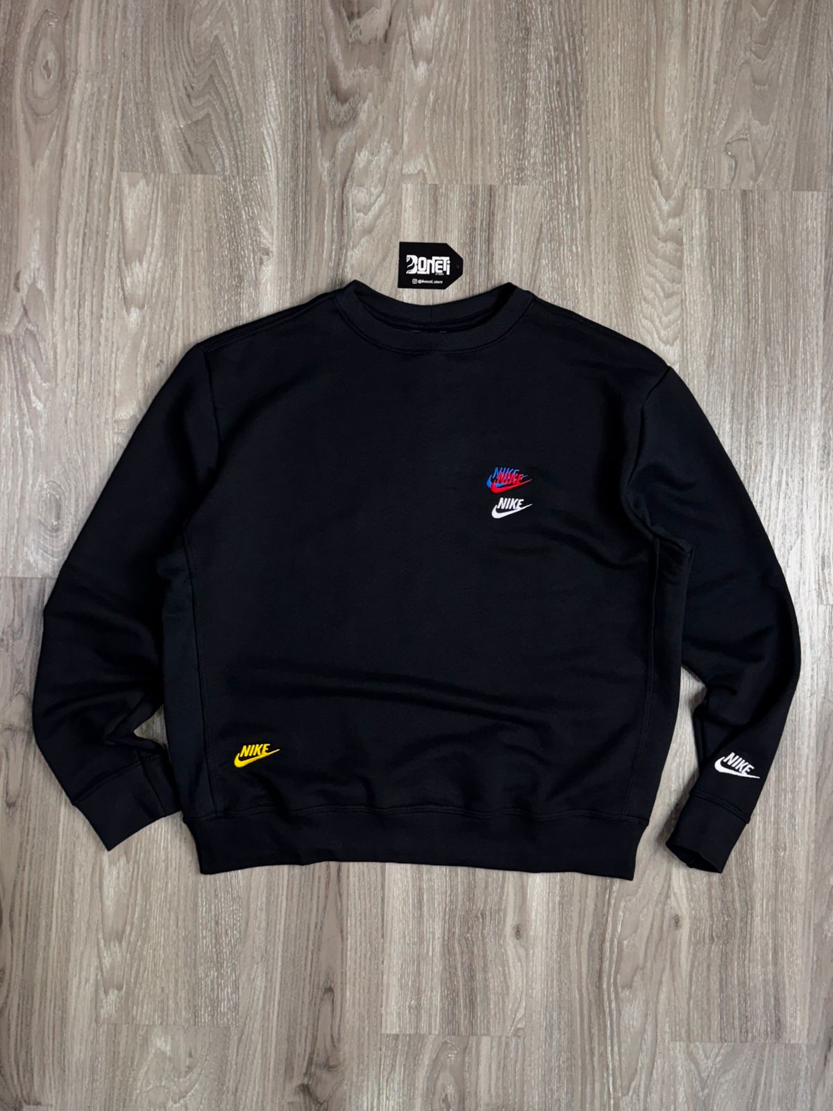 MOLETOM CARECA NK MULTI SWOOSH - PRETO