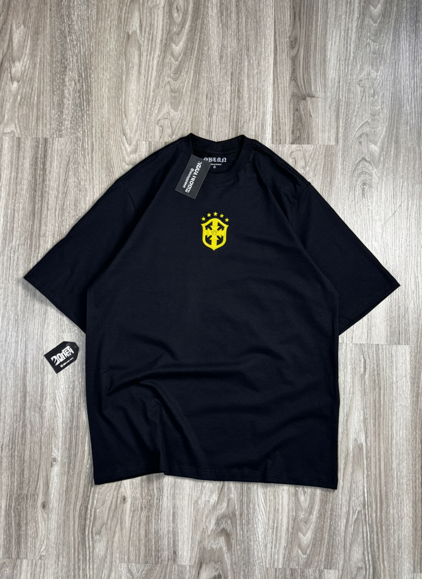 CAMISETA OVERSIZED OPLAN ICONS - PRETA